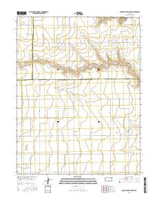 South of Twin Butte Kansas Current topographic map, 1:24000 scale, 7.5 X 7.5 Minute, Year 2016