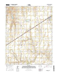 Spearville Kansas Current topographic map, 1:24000 scale, 7.5 X 7.5 Minute, Year 2015