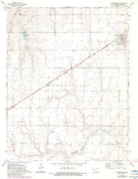 Spearville Kansas Historical topographic map, 1:24000 scale, 7.5 X 7.5 Minute, Year 1972