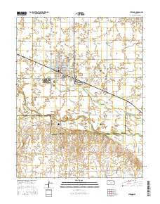 Sterling Kansas Current topographic map, 1:24000 scale, 7.5 X 7.5 Minute, Year 2015