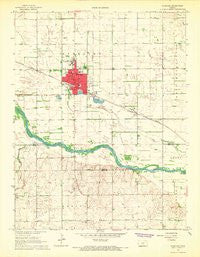 Sterling Kansas Historical topographic map, 1:24000 scale, 7.5 X 7.5 Minute, Year 1967