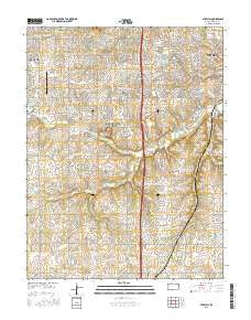 Stilwell Kansas Current topographic map, 1:24000 scale, 7.5 X 7.5 Minute, Year 2015