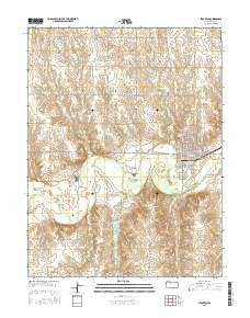 Stockton Kansas Current topographic map, 1:24000 scale, 7.5 X 7.5 Minute, Year 2015