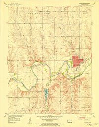 Stockton Kansas Historical topographic map, 1:24000 scale, 7.5 X 7.5 Minute, Year 1953