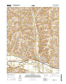 Strong City Kansas Current topographic map, 1:24000 scale, 7.5 X 7.5 Minute, Year 2015