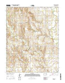 Stubbs Kansas Current topographic map, 1:24000 scale, 7.5 X 7.5 Minute, Year 2016