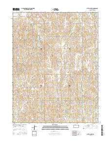 Stuttgart NE Kansas Current topographic map, 1:24000 scale, 7.5 X 7.5 Minute, Year 2015