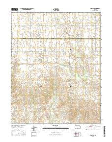 Sun City NE Kansas Current topographic map, 1:24000 scale, 7.5 X 7.5 Minute, Year 2016