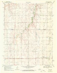 Susank Kansas Historical topographic map, 1:24000 scale, 7.5 X 7.5 Minute, Year 1969