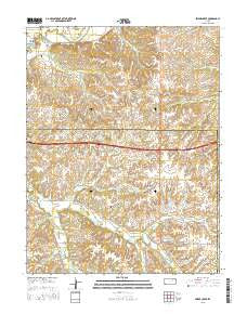 Swede Creek Kansas Current topographic map, 1:24000 scale, 7.5 X 7.5 Minute, Year 2015