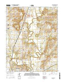 Sycamore Kansas Current topographic map, 1:24000 scale, 7.5 X 7.5 Minute, Year 2016