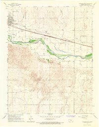 Syracuse East Kansas Historical topographic map, 1:24000 scale, 7.5 X 7.5 Minute, Year 1966