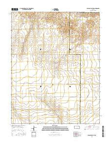 Syracuse East SE Kansas Current topographic map, 1:24000 scale, 7.5 X 7.5 Minute, Year 2015