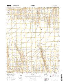 Syracuse East SW Kansas Current topographic map, 1:24000 scale, 7.5 X 7.5 Minute, Year 2015