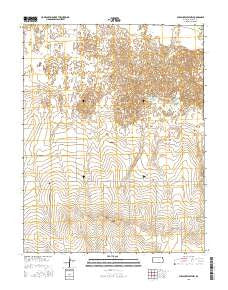 Syracuse West NW Kansas Current topographic map, 1:24000 scale, 7.5 X 7.5 Minute, Year 2015