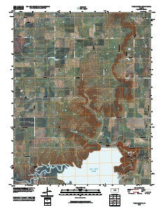 Table Mound Kansas Historical topographic map, 1:24000 scale, 7.5 X 7.5 Minute, Year 2010
