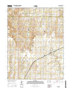 Tampa Kansas Current topographic map, 1:24000 scale, 7.5 X 7.5 Minute, Year 2015
