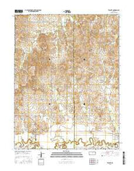 Tescott Kansas Current topographic map, 1:24000 scale, 7.5 X 7.5 Minute, Year 2015