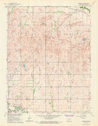 Tescott SE Kansas Historical topographic map, 1:24000 scale, 7.5 X 7.5 Minute, Year 1965