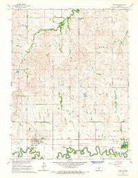 Tescott Kansas Historical topographic map, 1:24000 scale, 7.5 X 7.5 Minute, Year 1965