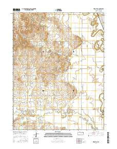 Tescott NE Kansas Current topographic map, 1:24000 scale, 7.5 X 7.5 Minute, Year 2015