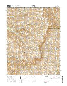 Teterville Kansas Current topographic map, 1:24000 scale, 7.5 X 7.5 Minute, Year 2015