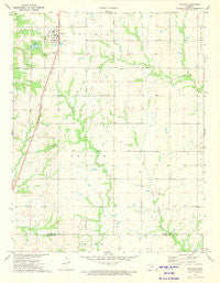 Thayer Kansas Historical topographic map, 1:24000 scale, 7.5 X 7.5 Minute, Year 1973