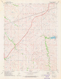 Thrall NW Kansas Historical topographic map, 1:24000 scale, 7.5 X 7.5 Minute, Year 1973