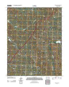 Thrall NW Kansas Historical topographic map, 1:24000 scale, 7.5 X 7.5 Minute, Year 2012