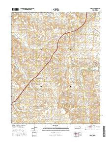 Thrall NW Kansas Current topographic map, 1:24000 scale, 7.5 X 7.5 Minute, Year 2015
