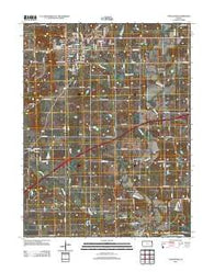Tonganoxie Kansas Historical topographic map, 1:24000 scale, 7.5 X 7.5 Minute, Year 2012