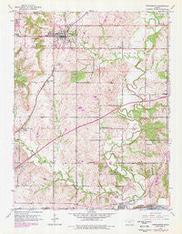 Tonganoxie Kansas Historical topographic map, 1:24000 scale, 7.5 X 7.5 Minute, Year 1950