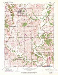 Tonganoxie Kansas Historical topographic map, 1:24000 scale, 7.5 X 7.5 Minute, Year 1951