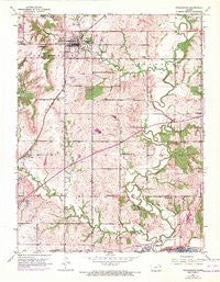 Tonganoxie Kansas Historical topographic map, 1:24000 scale, 7.5 X 7.5 Minute, Year 1951
