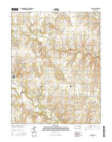Tonovay Kansas Current topographic map, 1:24000 scale, 7.5 X 7.5 Minute, Year 2015