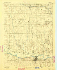 Topeka Kansas Historical topographic map, 1:125000 scale, 30 X 30 Minute, Year 1889