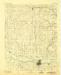 Topeka Kansas Historical topographic map, 1:125000 scale, 30 X 30 Minute, Year 1894