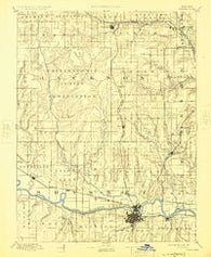 Topeka Kansas Historical topographic map, 1:125000 scale, 30 X 30 Minute, Year 1894