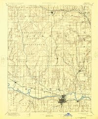 Topeka Kansas Historical topographic map, 1:125000 scale, 30 X 30 Minute, Year 1894