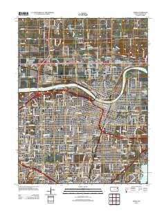 Topeka Kansas Historical topographic map, 1:24000 scale, 7.5 X 7.5 Minute, Year 2012