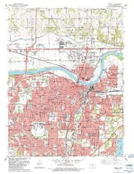 Topeka Kansas Historical topographic map, 1:24000 scale, 7.5 X 7.5 Minute, Year 1983