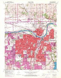 Topeka Kansas Historical topographic map, 1:24000 scale, 7.5 X 7.5 Minute, Year 1950