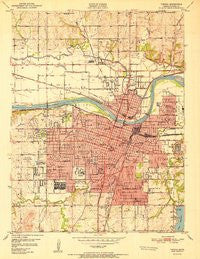 Topeka Kansas Historical topographic map, 1:24000 scale, 7.5 X 7.5 Minute, Year 1951