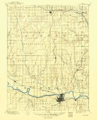 Topeka Kansas Historical topographic map, 1:125000 scale, 30 X 30 Minute, Year 1894