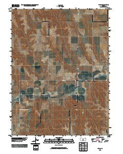 Traer Kansas Historical topographic map, 1:24000 scale, 7.5 X 7.5 Minute, Year 2009