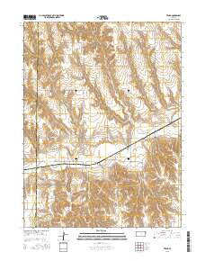 Traer Kansas Current topographic map, 1:24000 scale, 7.5 X 7.5 Minute, Year 2015