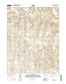 Trego Center Kansas Current topographic map, 1:24000 scale, 7.5 X 7.5 Minute, Year 2015