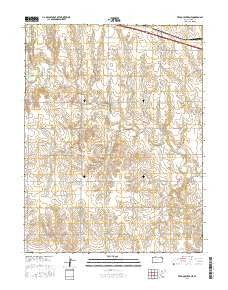 Trego Center NE Kansas Current topographic map, 1:24000 scale, 7.5 X 7.5 Minute, Year 2015