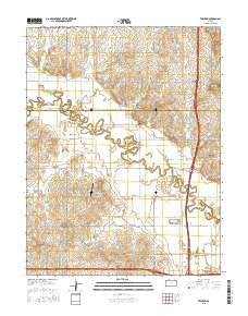 Trenton Kansas Current topographic map, 1:24000 scale, 7.5 X 7.5 Minute, Year 2015