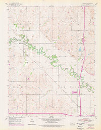 Trenton Kansas Historical topographic map, 1:24000 scale, 7.5 X 7.5 Minute, Year 1955